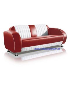 Bel Air Sofa robijn rood/wit