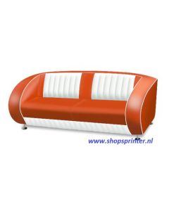 Bel Air 3-zit Sofa 2 kleurig rood/wit